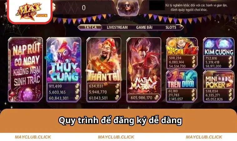 Đại Lý MAYCLUB 2 Quy trình để đăng ký dễ dàng
